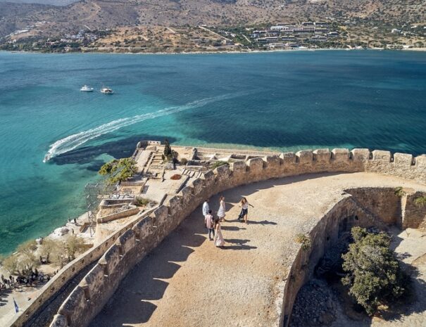 landmark of Crete Spinalonga island Leper island archaelogical sight